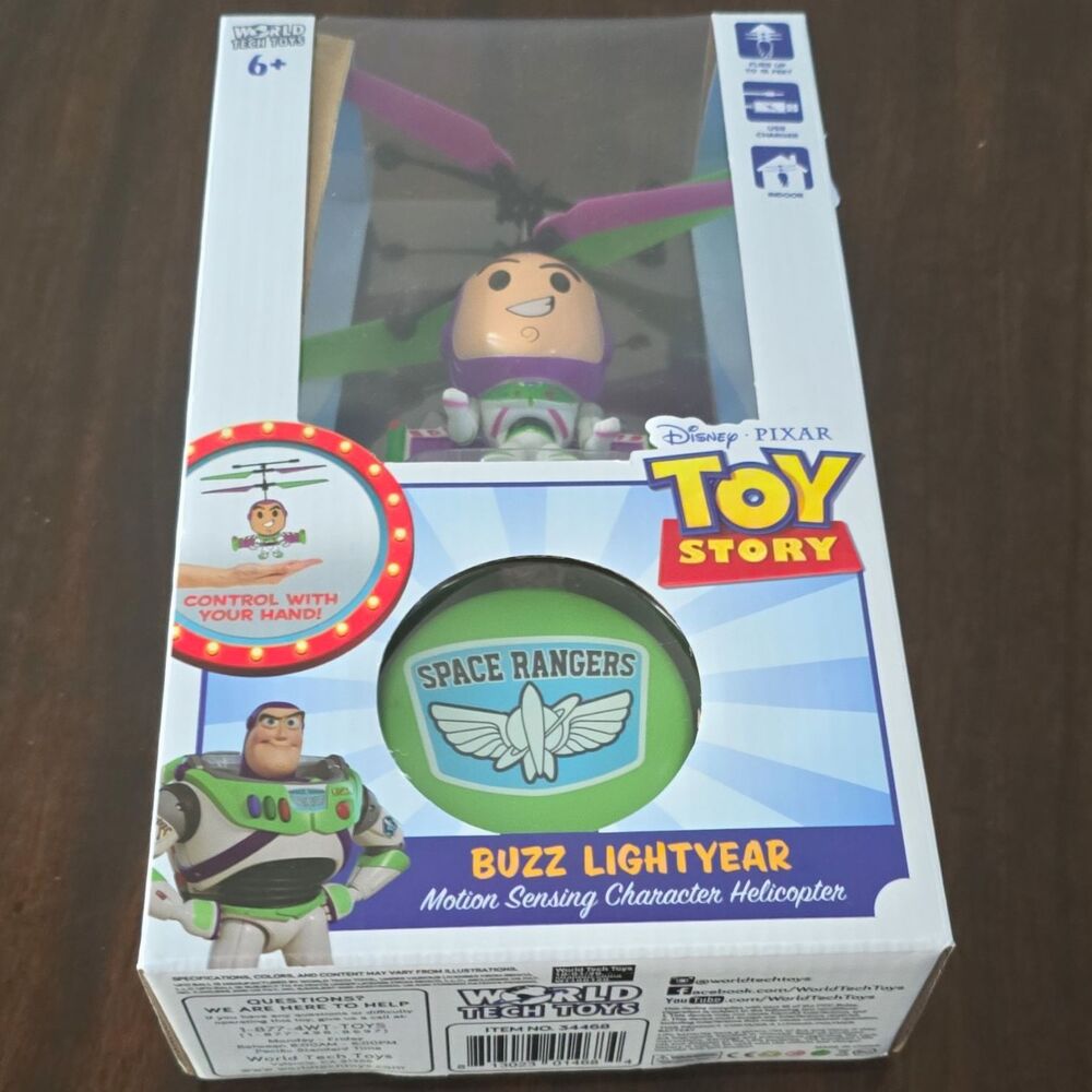 World Tech Toys Toy Story Buzz Lightyear Motion Sensing Character Helicopter